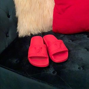 💋 Red Versace Palazzo pool slides 💋